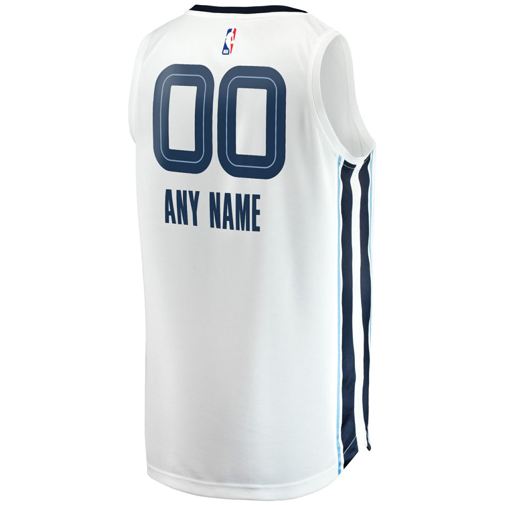 Memphis Grizzlies Fast Break Custom Replica Jersey - Association Edition - White for sale