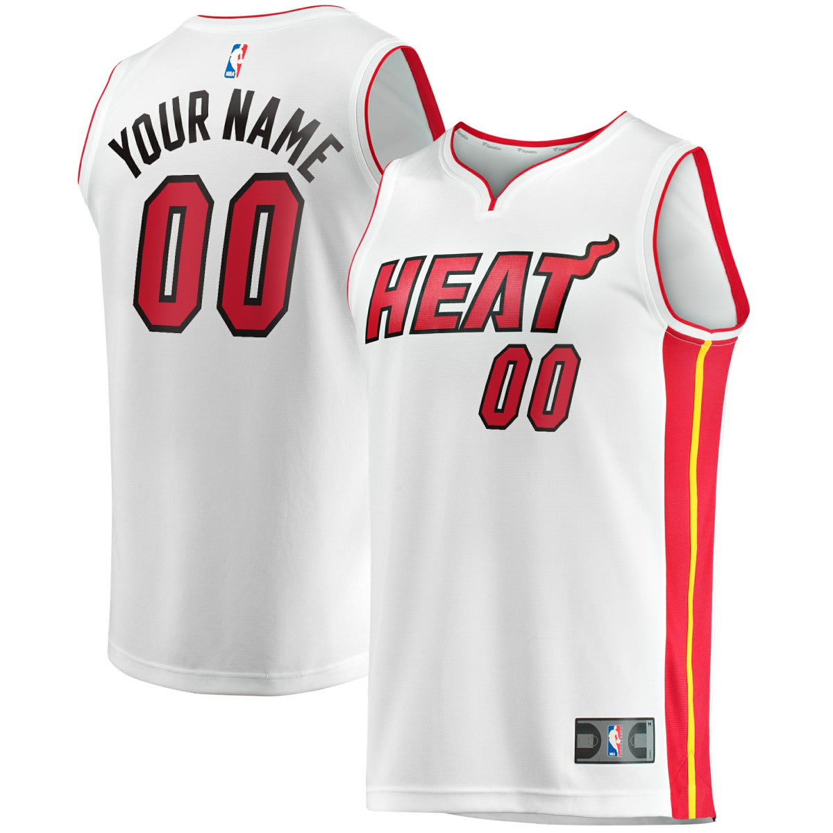 Miami Heat Fast Break Custom Replica Jersey - Association Edition - White cheap