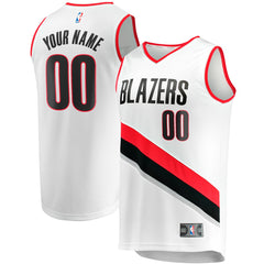 Portland Trail Blazers Fast Break Custom Replica Jersey - Association Edition - White discount