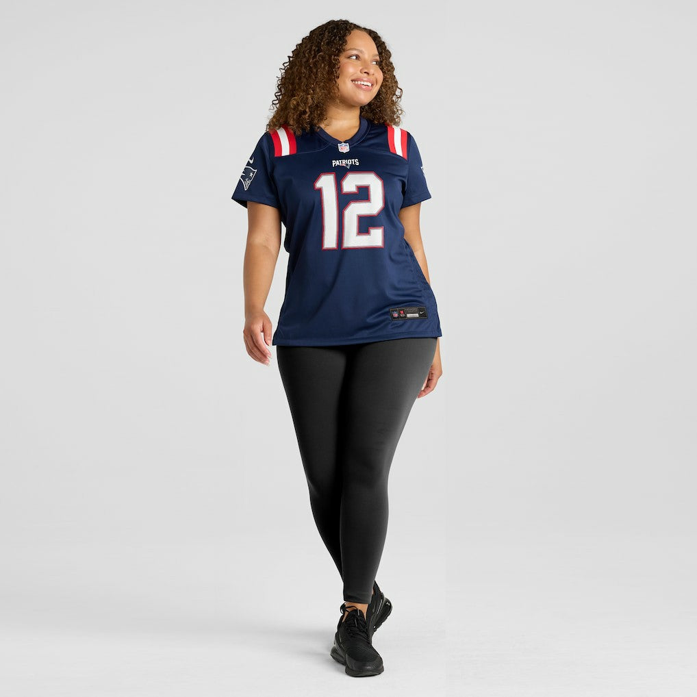 Tom Brady New England Patriots Women's Retired Game Jersey - Navy sale