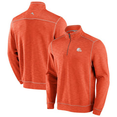 Cleveland Browns Tobago Bay Tri-Blend Half-Zip Sweatshirt - Orange discount