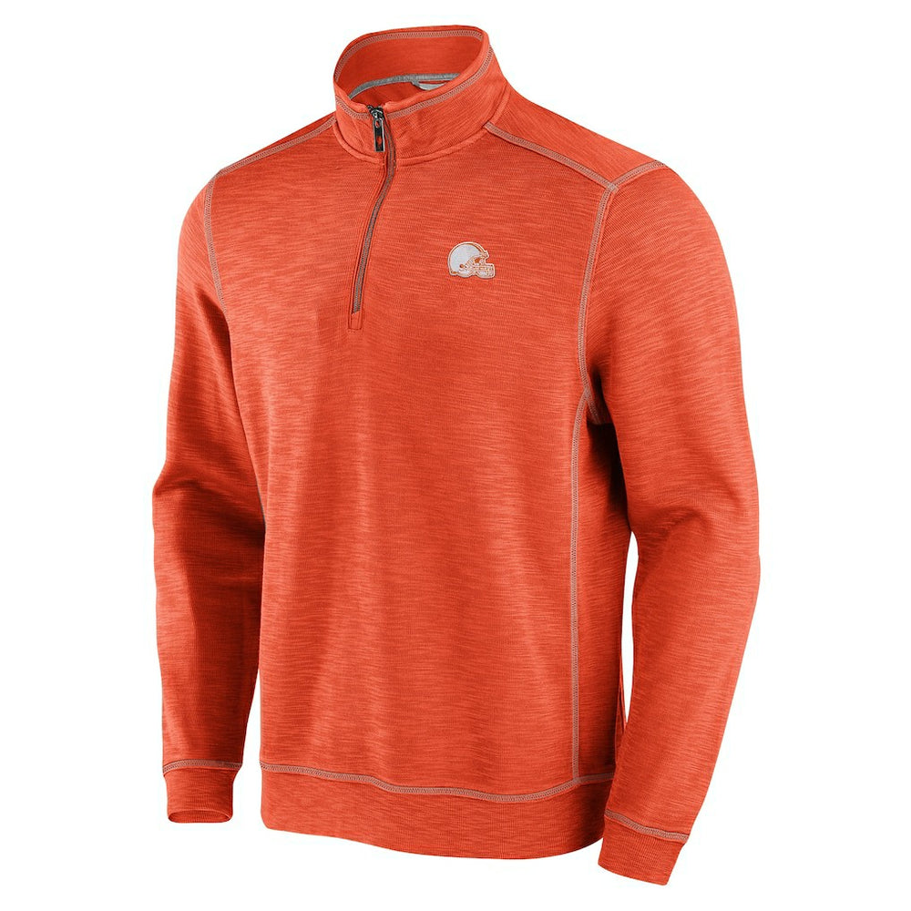 Cleveland Browns Tobago Bay Tri-Blend Half-Zip Sweatshirt - Orange discount