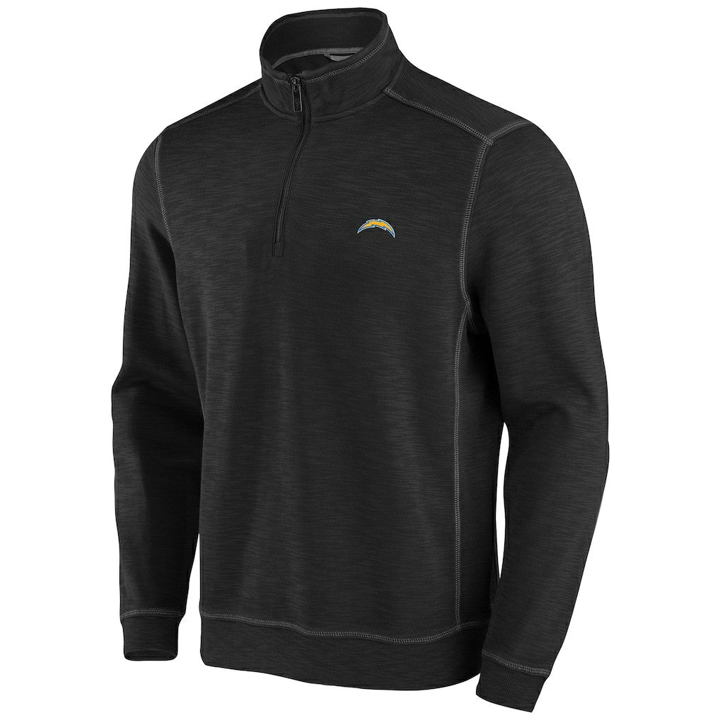 Los Angeles Chargers Big & Tall Tobago Bay Half-Zip Sweatshirt - Black discount