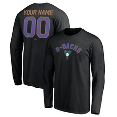 Arizona Diamondbacks Personalized Cooperstown Collection Winning Streak Long Sleeve T-Shirt Black