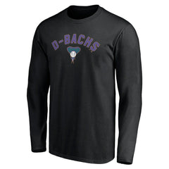 Arizona Diamondbacks Personalized Cooperstown Collection Winning Streak Long Sleeve T-Shirt Black