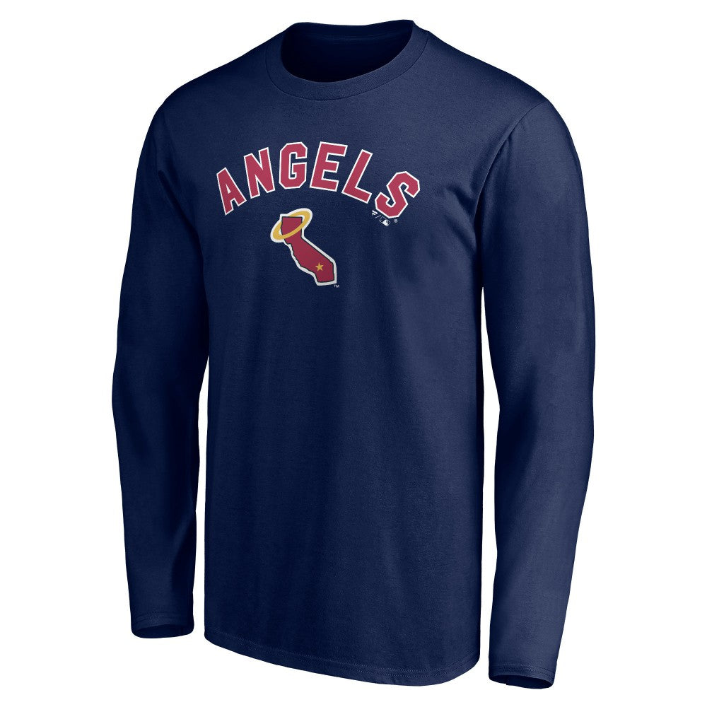 California Angels Personalized Cooperstown Collection Winning Streak Long Sleeve T-Shirt Navy