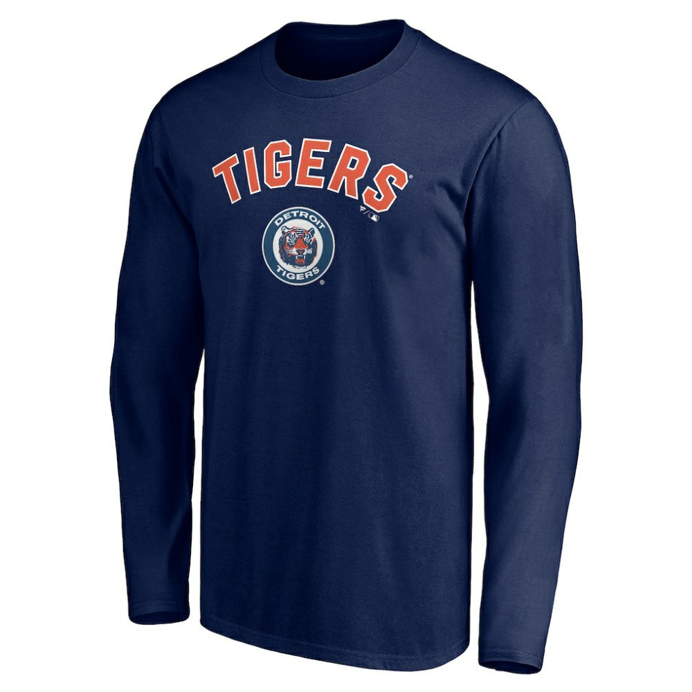 Detroit Tigers Personalized Cooperstown Collection Winning Streak Long Sleeve T-Shirt Navy