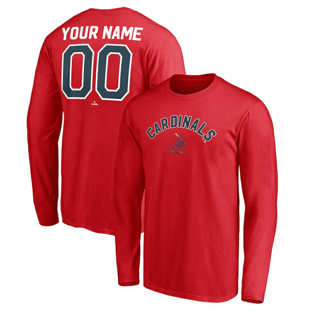 St. Louis Cardinals Personalized Cooperstown Collection Winning Streak Long Sleeve T-Shirt Red