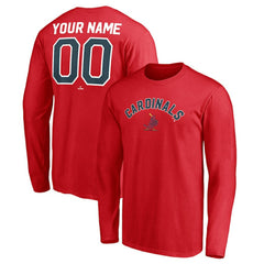 St. Louis Cardinals Personalized Cooperstown Collection Winning Streak Long Sleeve T-Shirt Red