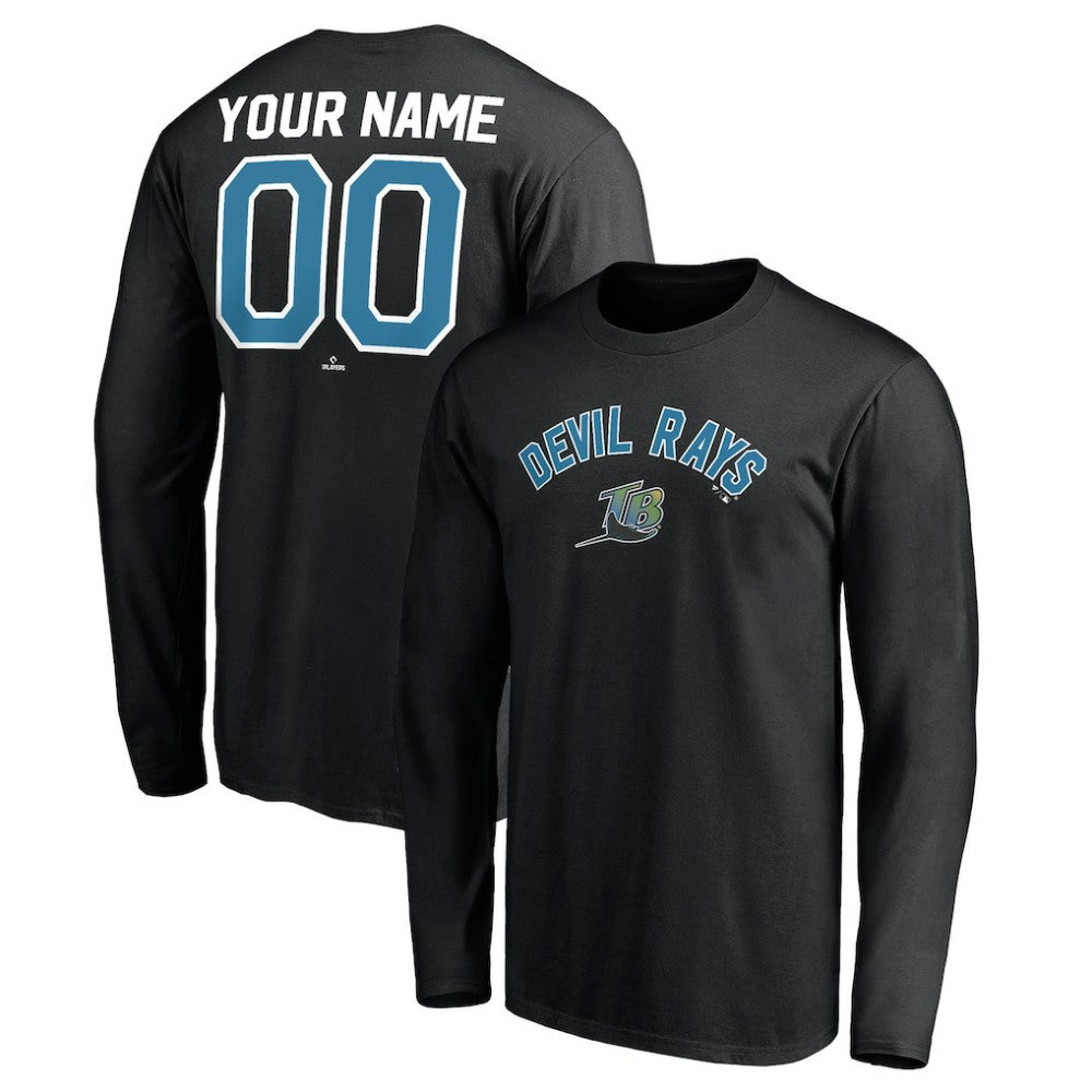 Tampa Bay Rays Personalized Cooperstown Collection Winning Streak Long Sleeve T-Shirt Black