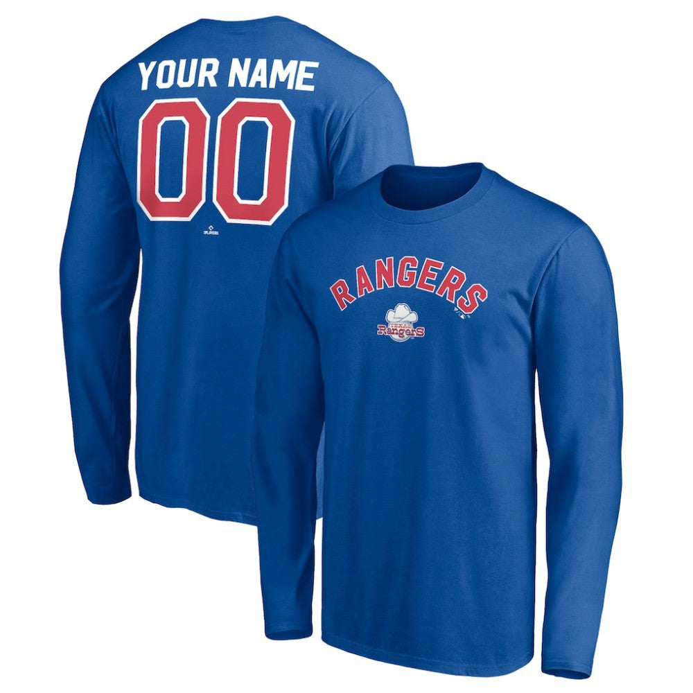 Texas Rangers Personalized Cooperstown Collection Winning Streak Long Sleeve T-Shirt Royal