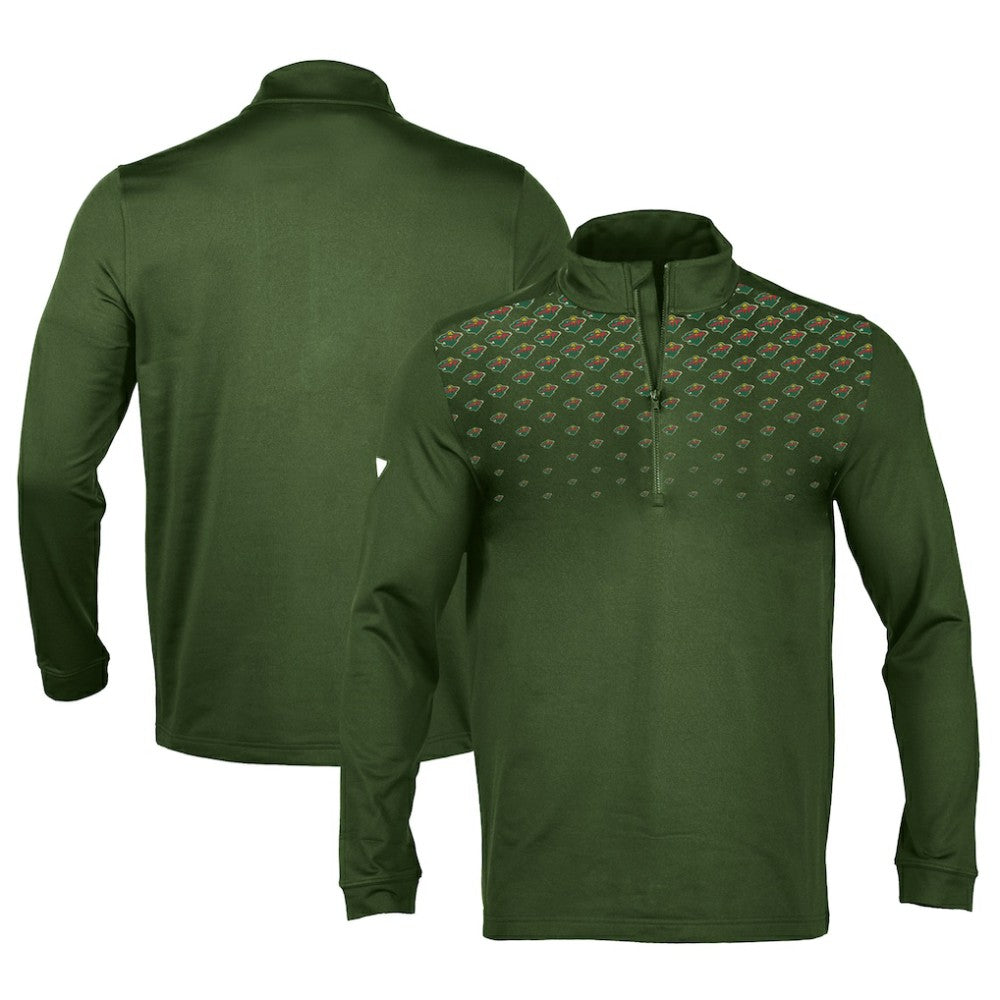 Minnesota Wild Levelwear NHL x PGA Scout Midlayer Quarter-Zip Pullover Top - Hunter Green Pullover