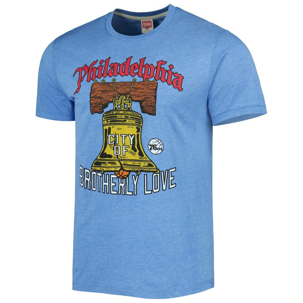 Philadelphia 76ers Homage Unisex Hometown Hyper Local Tri-Blend T-Shirt - Light Blue online