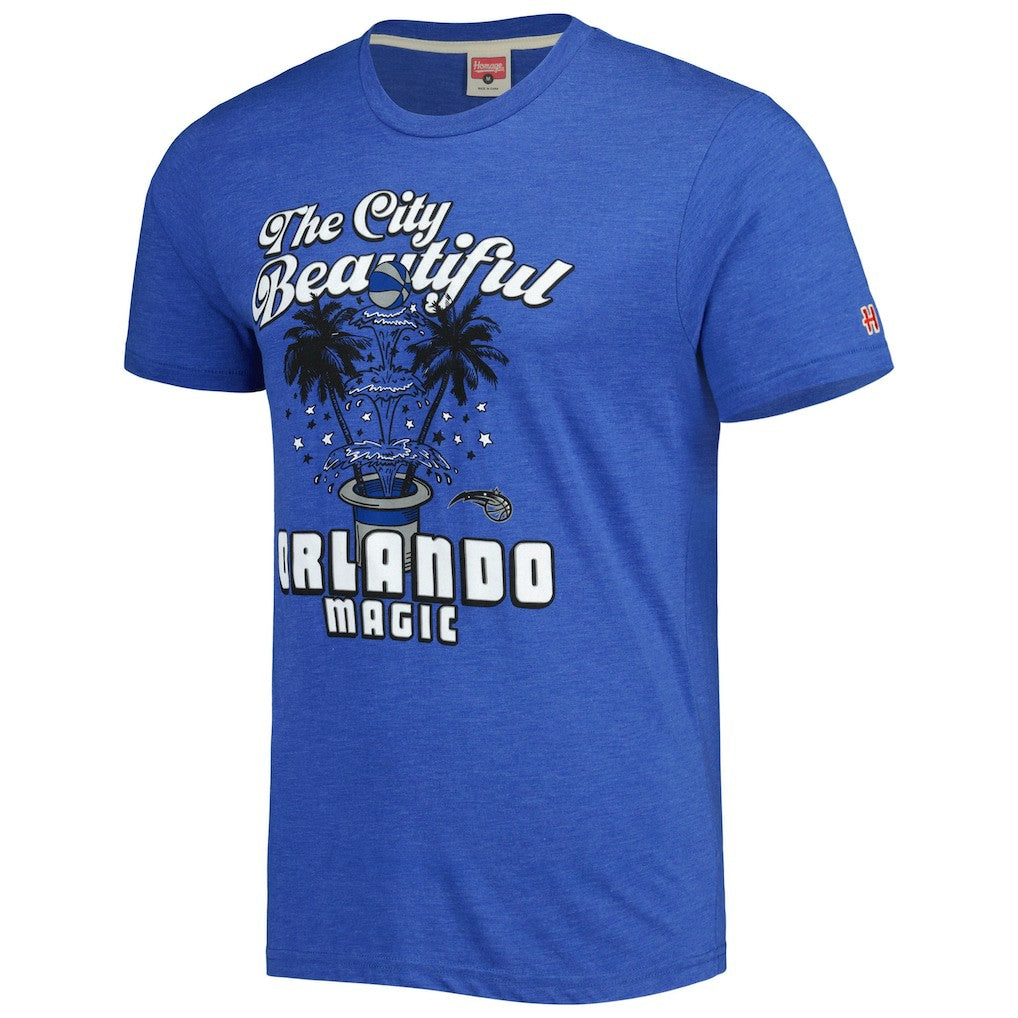 Orlando Magic Homage Unisex Hometown Hyper Local Tri-Blend T-Shirt - Royal sale