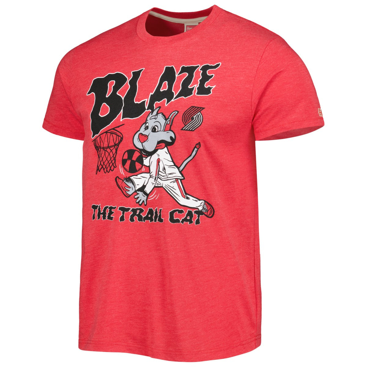 Portland Trail Blazers Homage Unisex Team Mascot Tri-Blend T-Shirt - Red discount