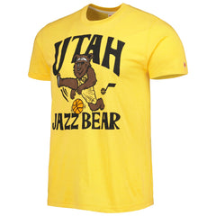 Utah Jazz Homage Unisex Team Mascot Tri-Blend T-Shirt - Gold for sale