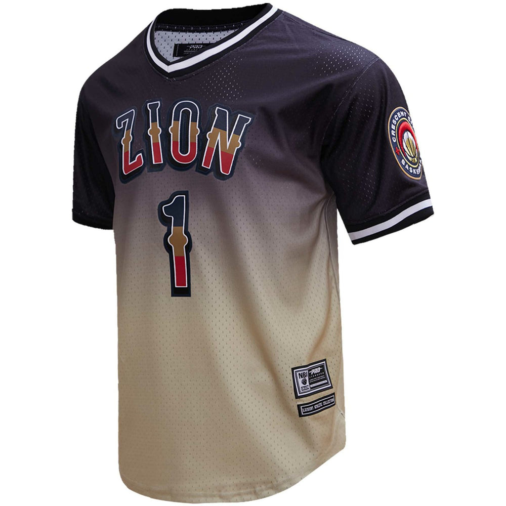 Zion Williamson New Orleans Pelicans Post Ombre Name & Number T-Shirt - Black/Gold outlet