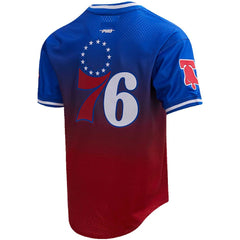Joel Embiid Philadelphia 76ers Post Ombre Name & Number T-Shirt - Royal/Red sale