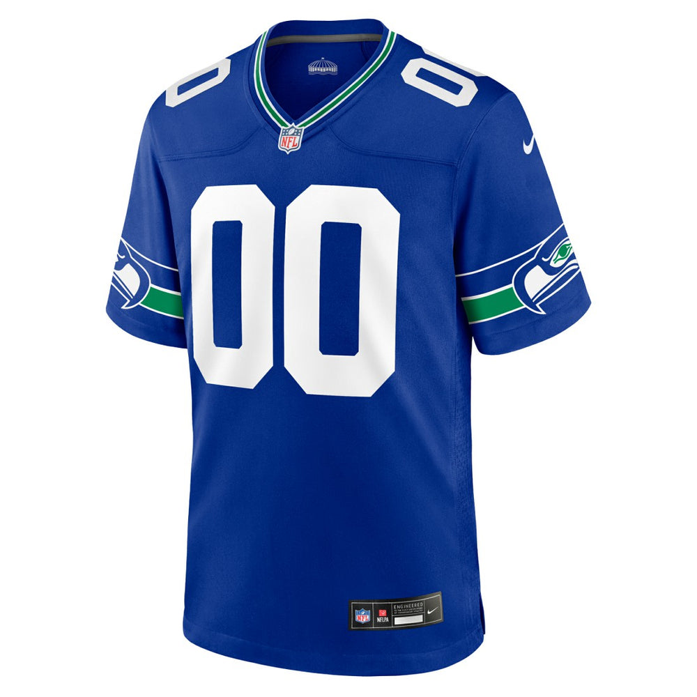 Seattle Seahawks Throwback Custom Jersey - Royal for sale