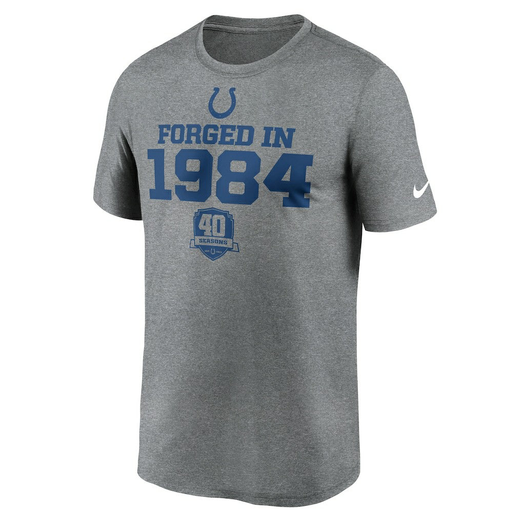 Indianapolis Colts 40th Anniversary Legend Performance T-Shirt - Heather Gray for sale