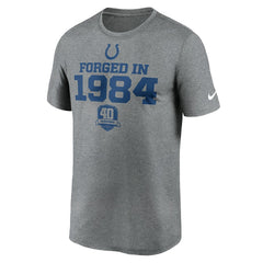 Indianapolis Colts 40th Anniversary Legend Performance T-Shirt - Heather Gray for sale
