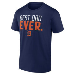 Detroit Tigers Best Dad Ever T-Shirt Navy