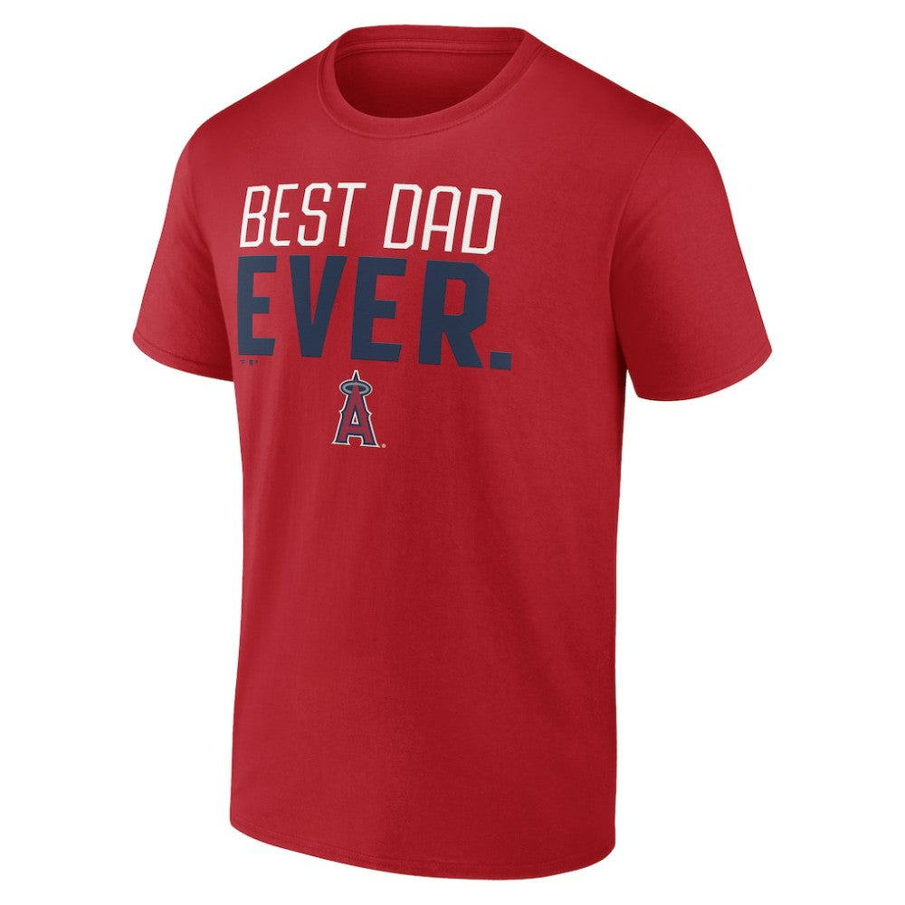 Los Angeles Angels Best Dad Ever T-Shirt Red