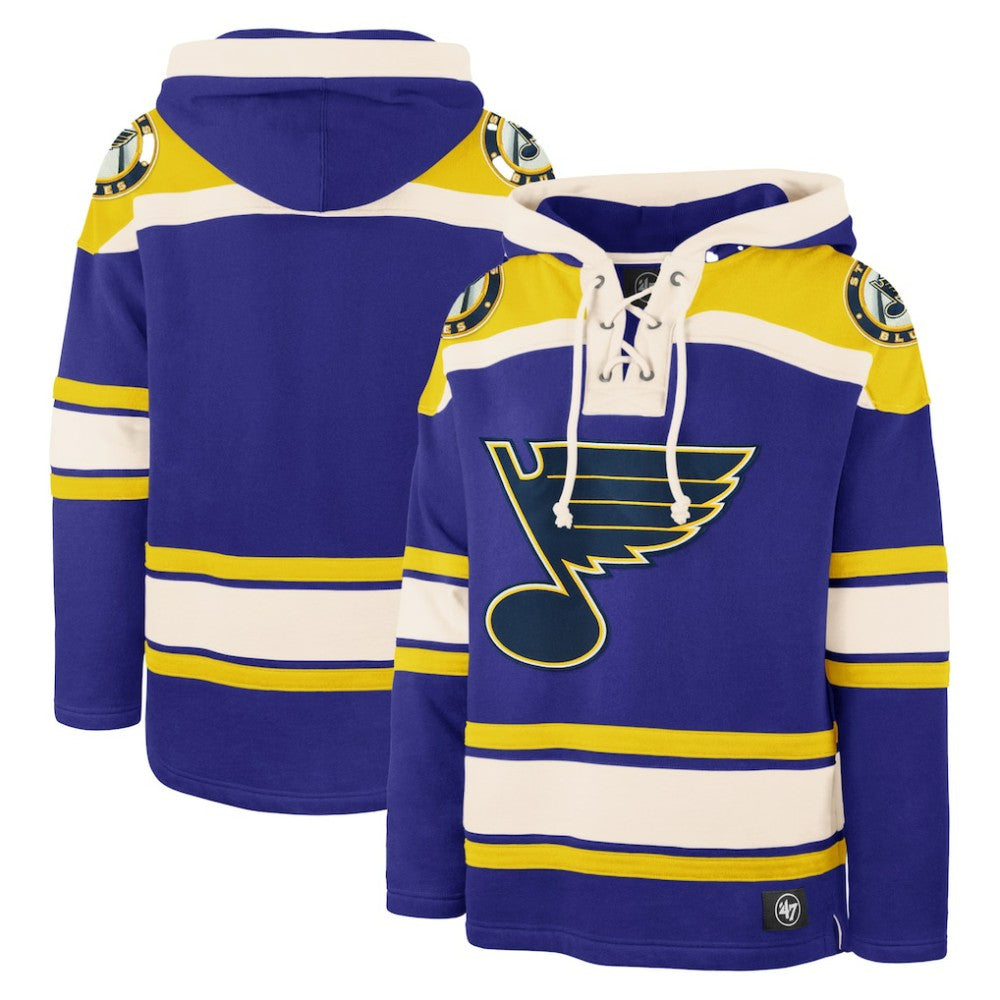 St. Louis Blues '47 Superior Lacer Hoodie - Blue Hoodies