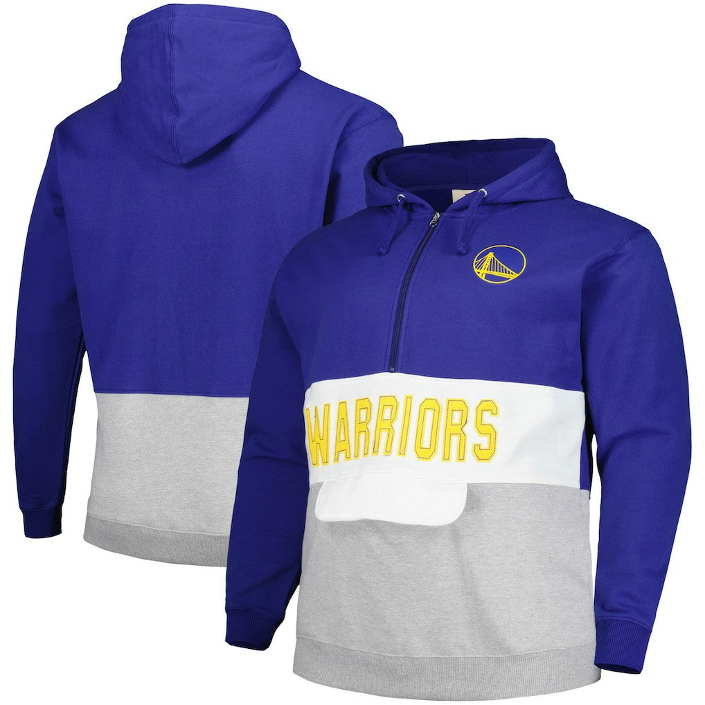 Golden State Warriors Big & Tall Anorak Half-Zip Hoodie sale - Royal discount