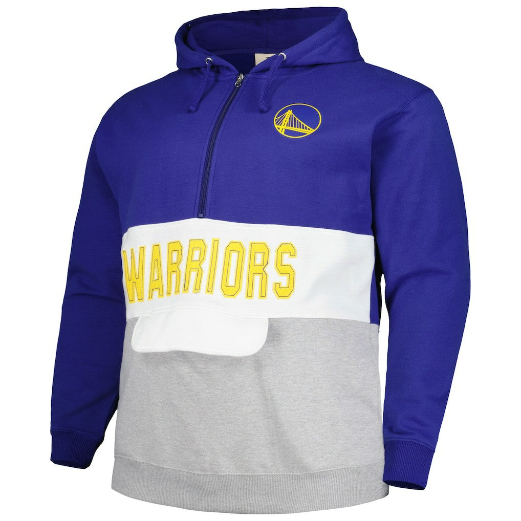 Golden State Warriors Big & Tall Anorak Half-Zip Hoodie sale - Royal discount
