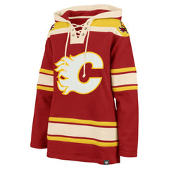 Calgary Flames '47 Women's Superior Lacer Pullover Hoodie - Red Hoodies