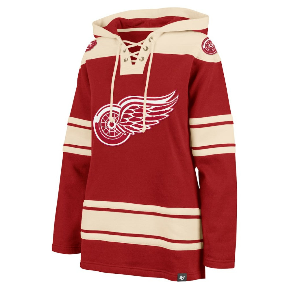 Detroit Red Wings '47 Women's Superior Lacer Pullover Hoodie - Red Hoodies