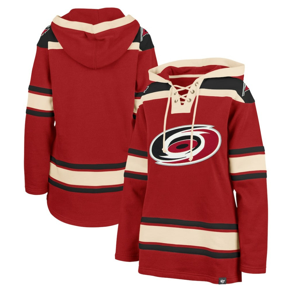 Carolina Hurricanes '47 Women's Superior Lacer Pullover Hoodie - Red Hoodies