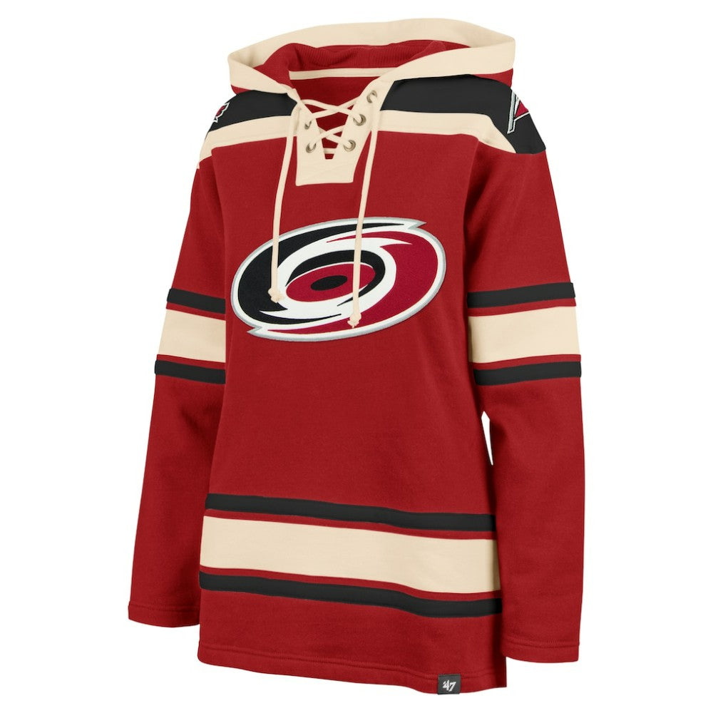 Carolina Hurricanes '47 Women's Superior Lacer Pullover Hoodie - Red Hoodies