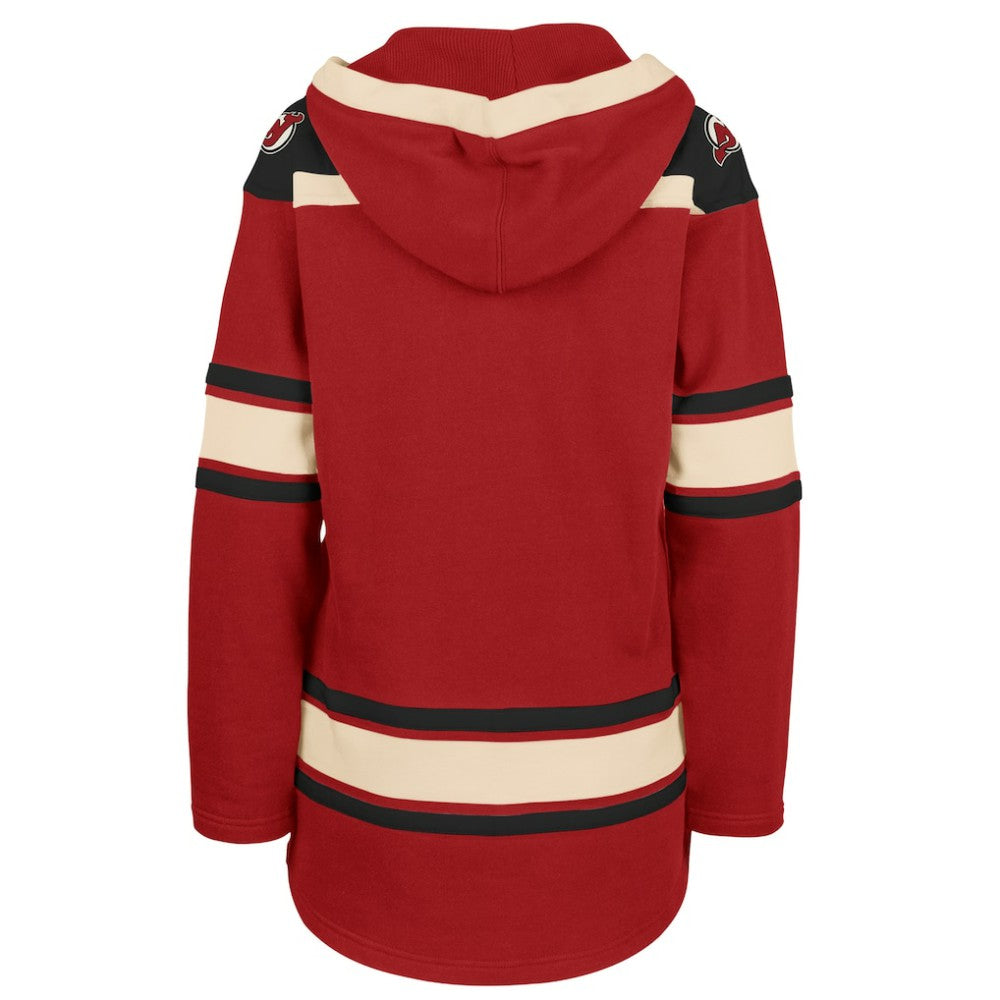 New Jersey Devils '47 Women's Superior Lacer Pullover Hoodie - Red Jerseys