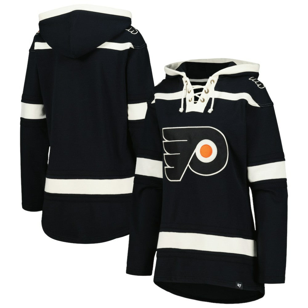 Philadelphia Flyers '47 Women's Superior Lacer Pullover Hoodie - Black Hoodies