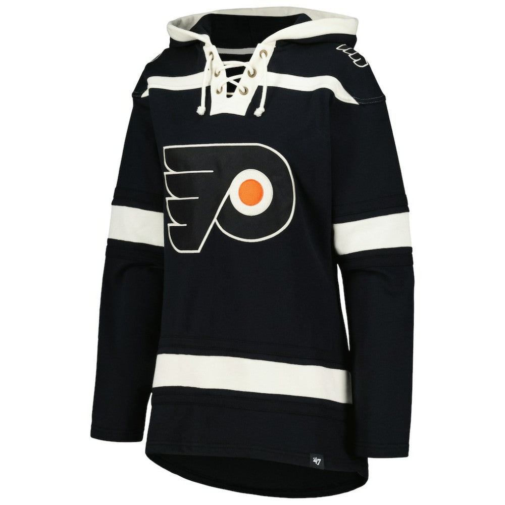 Philadelphia Flyers '47 Women's Superior Lacer Pullover Hoodie - Black Hoodies