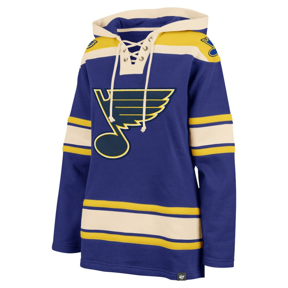 St. Louis Blues '47 Women's Superior Lacer Pullover Hoodie - Blue Hoodies