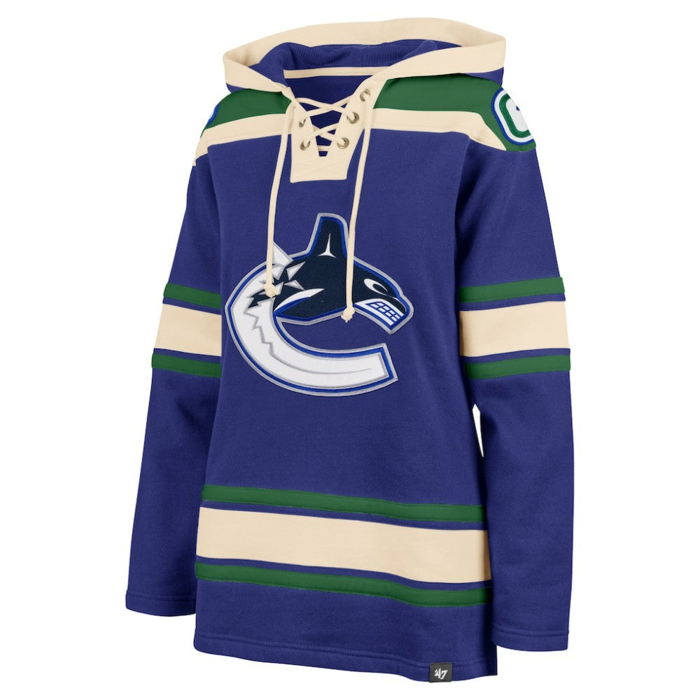 Vancouver Canucks '47 Women's Superior Lacer Pullover Hoodie - Blue Hoodies