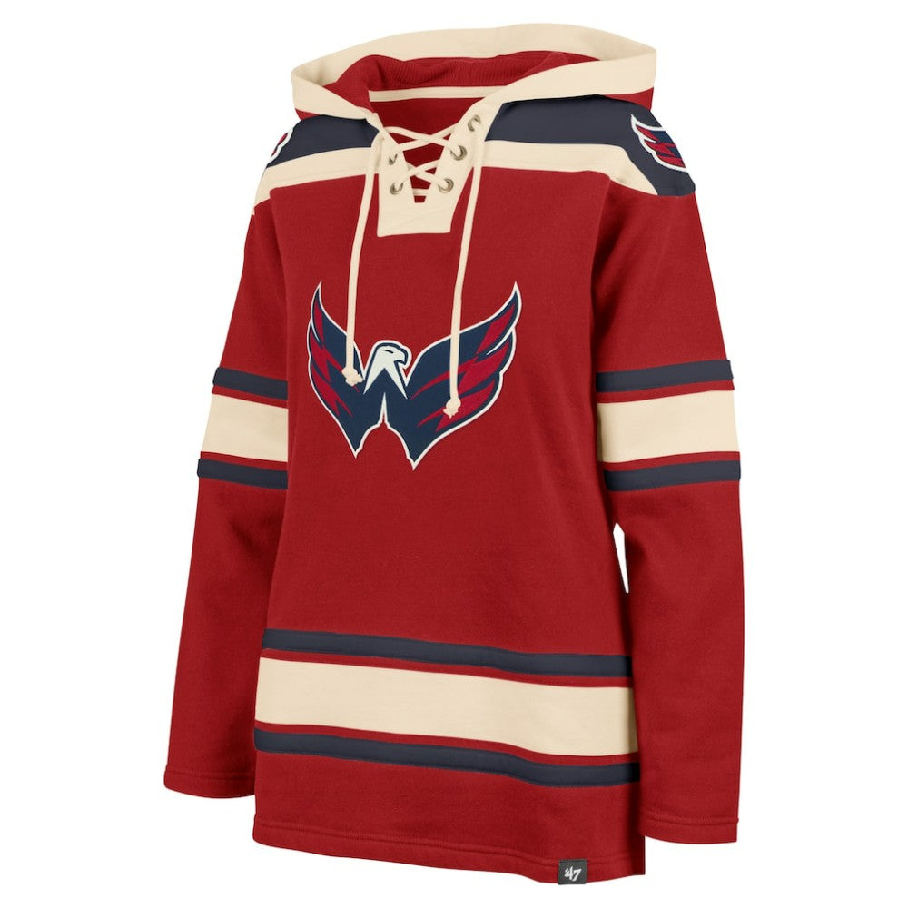 Washington Capitals '47 Women's Superior Lacer Pullover Hoodie - Red Hoodies