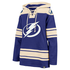Tampa Bay Lightning '47 Women's Superior Lacer Pullover Hoodie - Blue Hoodies