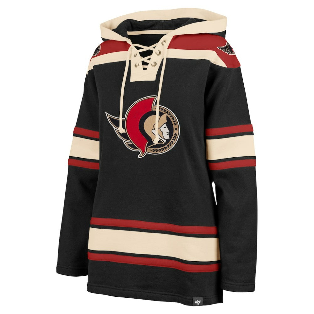 Ottawa Senators '47 Women's Superior Lacer Pullover Hoodie - Black Hoodies