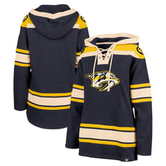Nashville Predators '47 Women's Superior Lacer Pullover Hoodie - Navy Hoodies