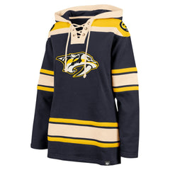 Nashville Predators '47 Women's Superior Lacer Pullover Hoodie - Navy Hoodies