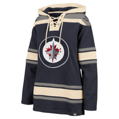 Winnipeg Jets '47 Women's Superior Lacer Pullover Hoodie - Navy Hoodies