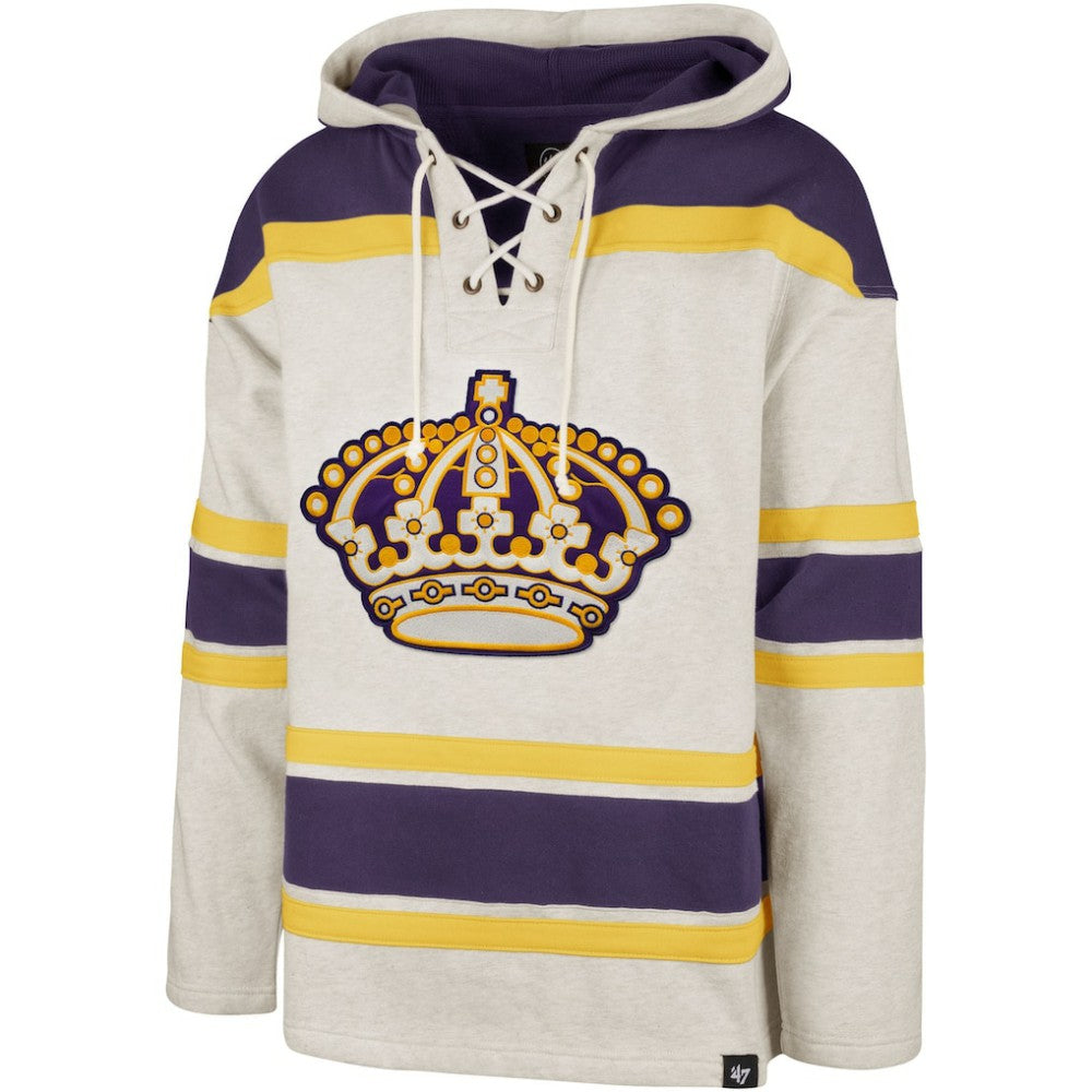 Los Angeles Kings '47 Rockaway Lacer Pullover Hoodie - Oatmeal Hoodies