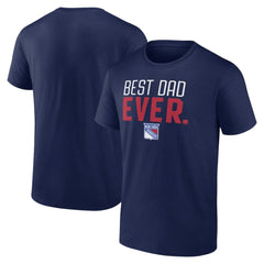 New York Rangers Best Dad Ever T-Shirt - Navy T-shirts