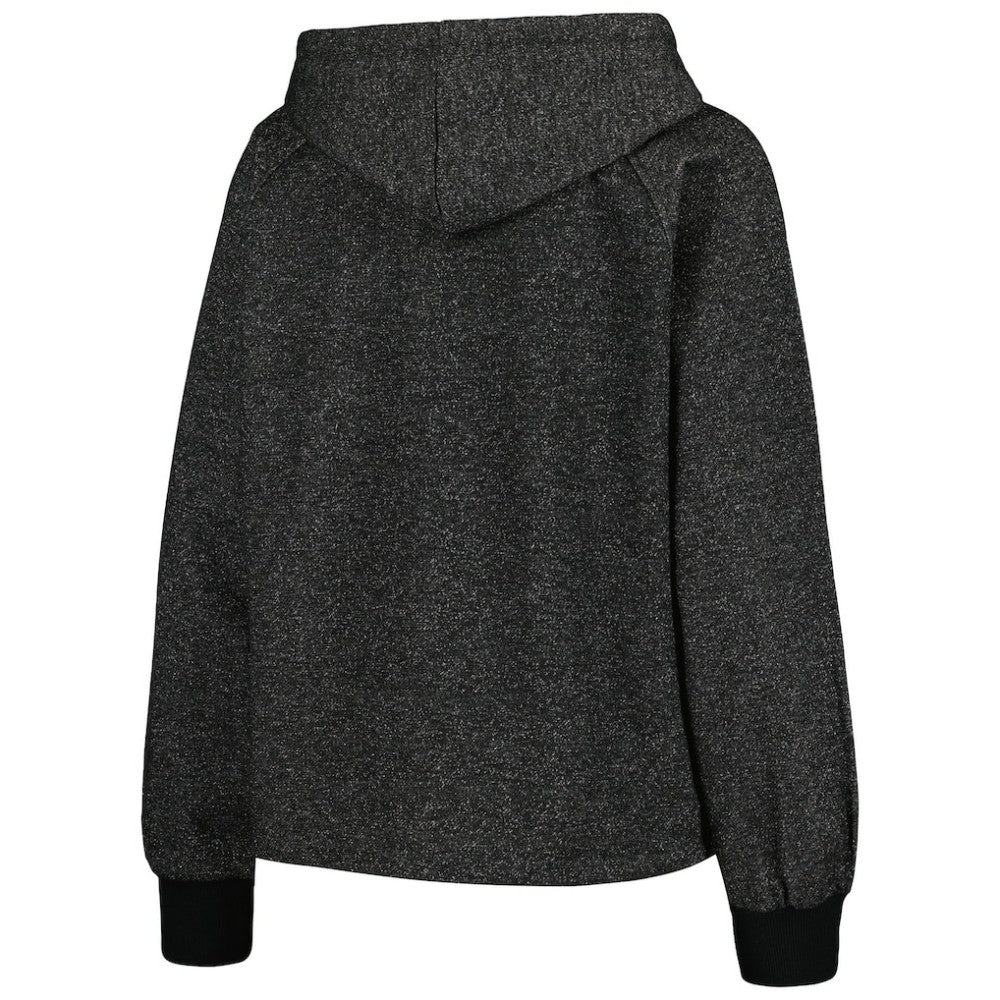 New York Yankees DKNY Sport Women's Debbie Dolman Raglan Pullover Hoodie Black
