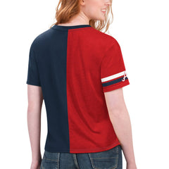 Atlanta Braves Starter Women's Power Move T-Shirt Navy/Red