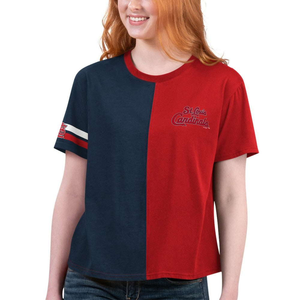 St. Louis Cardinals Starter Women's Power Move T-Shirt Red/Navy